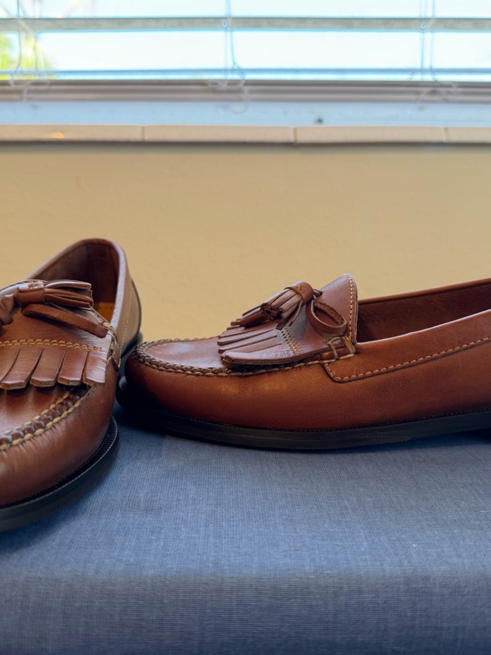 Cole Haan Leather Tassel Loafers Kiltie Fringe Dress Shoes Men’s Size 9M